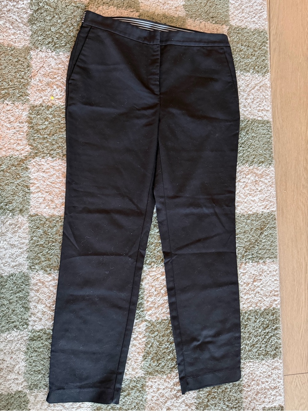 Black Straight-Leg Dress Pants